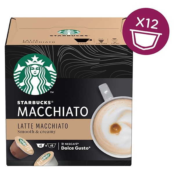 Pack of 12 STARBUCKS® LATTE MACCHIATO capsules